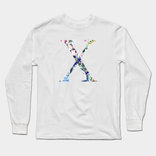 Barcelona Gaudi Mosaic Chi Greek Sorority Letter Long Sleeve T-Shirt